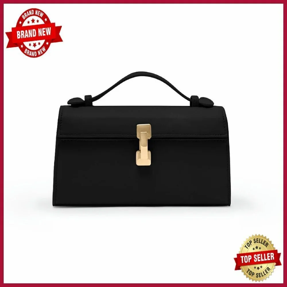 Small PU Leather Crossbody Bag with Adjustable Strap & Top Handle